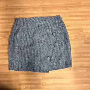 SHEIN Blue Tweed Skirt